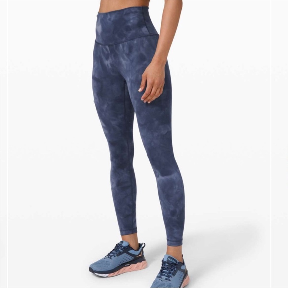 Lululemon Wunder Train High-Rise Tight 25” in Diamond Dye Shade Naval Blue